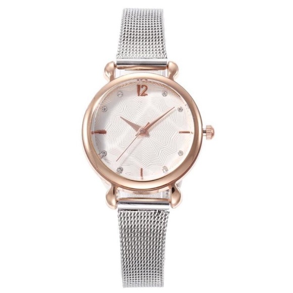 Accessories - Chic Mesh: Silvertone & Rose Gold Everyday Watch